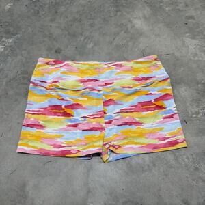 Ibkul Multi Mid Rise Pull On UPF50 Shorty Booty Golf Tennis Shorts Jessie Size L
